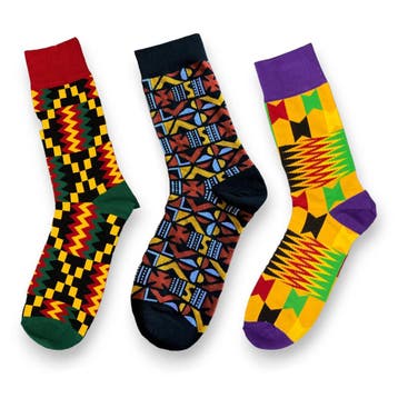 Afrikaanse sokken / Afro sokken / kente / Mud print - Set va, Ophalen of Verzenden, Nieuw