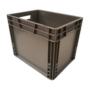 Stapelbak, 400x300x320 mm, euronorm, grijs kunststof, nieuw, Ophalen of Verzenden