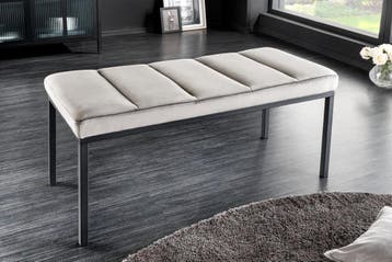 Design bank PETIT BEAUTE 80cm grijs fluweel zwart frame -, Huis en Inrichting, Banken | Bankstellen, Ophalen of Verzenden, Nieuw