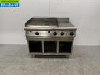RVS Asber Bakplaat met Bain Marie 1 x 1/1 GN 105 cm GAS +, Ophalen of Verzenden, Gebruikt