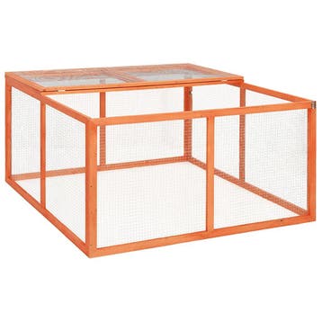 vidaXL Konijnenhok 124x120x60 cm massief vurenhout, Verzenden, Nieuw