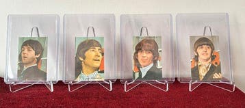 Beatles, 4x Cards from Belgian series “Victoria Vedetten, Nieuw in verpakking