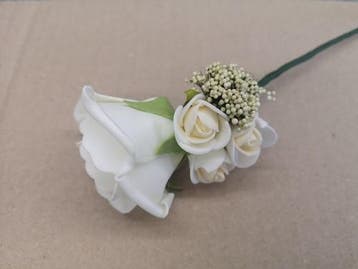 Corsage Roos CremeWit CPR119 Maatwerk, Ophalen of Verzenden, Nieuw