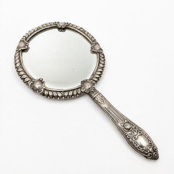 Handspiegel - Zilver, Antiek en Kunst