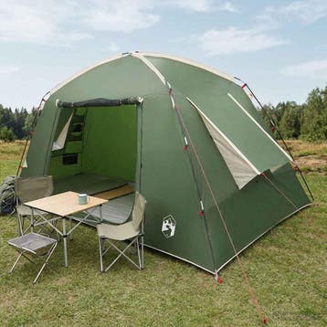 vidaXL Huisje Tent met dak Groen 300 x 210 x 156 cm, Verzenden, Nieuw, Tot en met 2