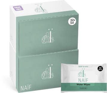 Naïf - Plasticvrije Water Billendoekjes - 1728 doekjes (32 s, Verzenden, Nieuw