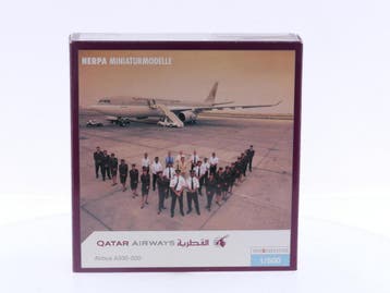 Schaal 1:500 Herpa 508537 Qatar Airways - Airbus A330-200..., Ophalen of Verzenden, Gebruikt