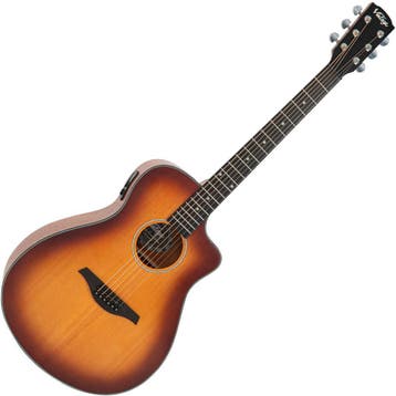 Vintage Pacific Coast Series Electro Acoustic Guitar - Cherr, Verzenden, Nieuw