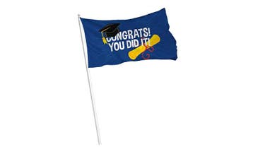 Vlag Congrats 60 x 90cm, Ophalen of Verzenden, Nieuw