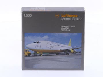 Schaal 1:500 Herpa 505895 Lufthansa Boeing 737-200 Wolfs..., Ophalen of Verzenden, Zo goed als nieuw