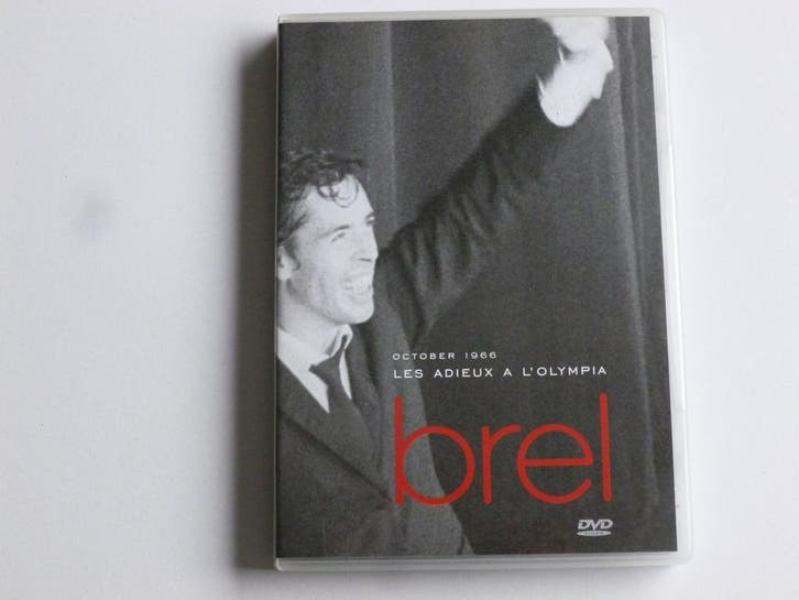 Jacques Brel - Les Adieux a L Olympia (DVD), Cd's en Dvd's, Dvd's | Muziek en Concerten, Zo goed als nieuw, Ophalen of Verzenden