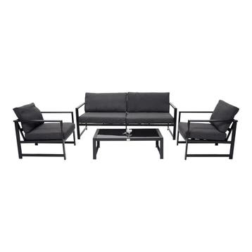 Stoel-Bank Loungeset  Sara  Aluminium  Antraciet  The Outsid, Verzenden, Nieuw