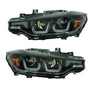 Smoked angel eyes koplampen passend voor BMW 3 serie F30 ..., Auto-onderdelen, Verzenden, Nieuw