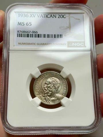Vaticaan. Pio XI. 20 Centesimi 1936 (Zonder minimumprijs)