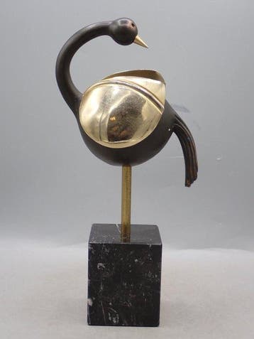 André Paor - sculptuur, Abstract Bird - 24.5 cm - Brons