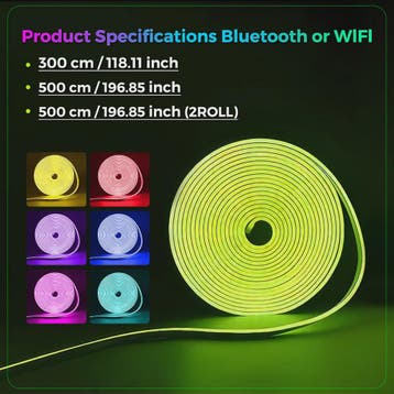 RGB LED Neon Strip Waterdicht met APP & Afstandsbediening -, Verzenden, Nieuw