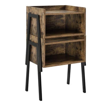 Moderne nachtkastje Madeira 52x42x35 cm hout en zwart, Huis en Inrichting, Slaapkamer | Nachtkastjes, Verzenden, Nieuw