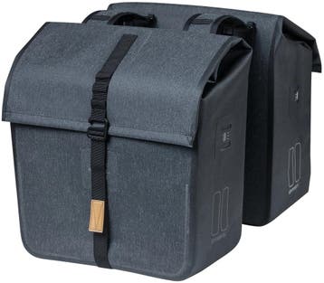 Dubbele fietstas Basil Urban Dry 50 liter - charcoal melee, Verzenden, Nieuw