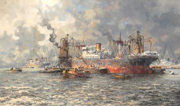 Marinus de Jongere (1912-1978), Gezicht op de Maashaven