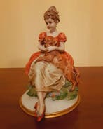 Capodimonte - Benacchio - Figuur - Ragazza con cane -, Antiek en Kunst