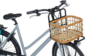 Basil Green Life Fietsmand M - Voor - Ecologisch Rotan -, Ophalen of Verzenden, Zo goed als nieuw, Basil