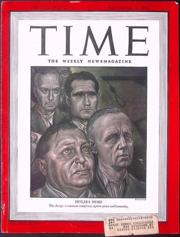 Cover Time Magazine1945 met de heren van hitler, Verzamelen, Militaria | Tweede Wereldoorlog, Verzenden