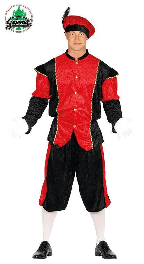 Pietenpak Navarro rood/zwart, Kleding | Heren, Carnavalskleding en Feestkleding, Nieuw, Ophalen of Verzenden