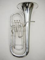 Gebruikte Euphonium Besson model 762 Verzilverd 3 ventielen, Ophalen of Verzenden, Zo goed als nieuw, Euphonium of Tenortuba, Met koffer of draagtas