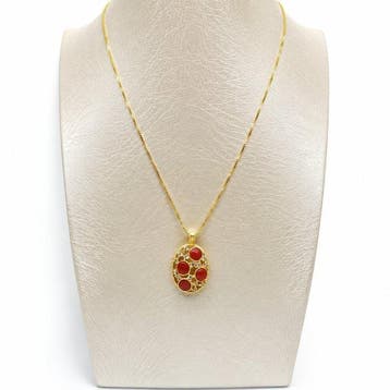 Koraal - Argento 925 - Ketting met hanger - Italiaans