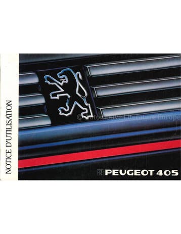 1987 PEUGEOT 405 INSTRUCTIEBOEKJE FRANS, Auto diversen, Handleidingen en Instructieboekjes