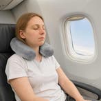 vidaXL Reiskussen voor de nek Grijs Traagschuim 27 x 27 x, Verzenden, Nieuw, Grijs