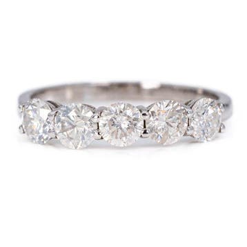 Zonder minimumprijs - Ring - 14 karaat Witgoud - 1.40ct. tw., Nieuw