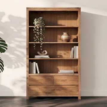 *WOONWINKEL* Tower Living Corona Boekenkast Van Teakhout, Verzenden, Nieuw
