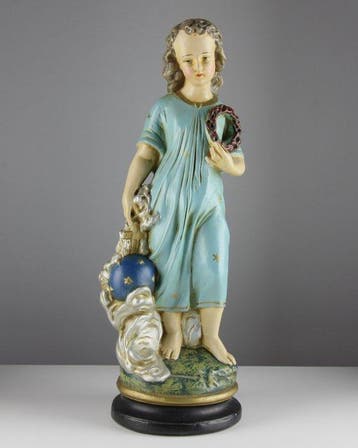 Beeld, Christ Salvator Mundi - 45 cm - Gips, Antiek en Kunst