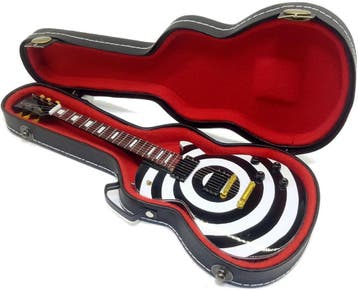 Miniatuur gitaarkoffer miniatuur Gibson Les Paul gitaar, Ophalen of Verzenden, Nieuw, Pop, Beeldje of Miniatuur