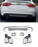 S5 Look Diffuser + Uitlaat sierstukken voor Audi A5 8T Sport, Ophalen of Verzenden