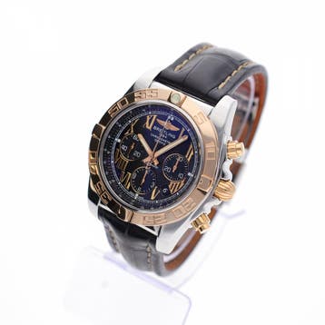 Breitling Chronomat B01 44mm CB011012/B968; Goud/Stalen H..., Overige merken, Leer, Ophalen of Verzenden, Zo goed als nieuw