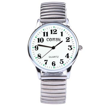 Fako - Horloge - Rekband - Comby - Ø 36mm - Wit, Verzenden, Nieuw