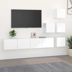 vidaXL Tv-wandmeubel bewerkt hout wit, Huis en Inrichting, Kasten | Televisiemeubels, Verzenden, Nieuw, 50 tot 100 cm, Minder dan 100 cm