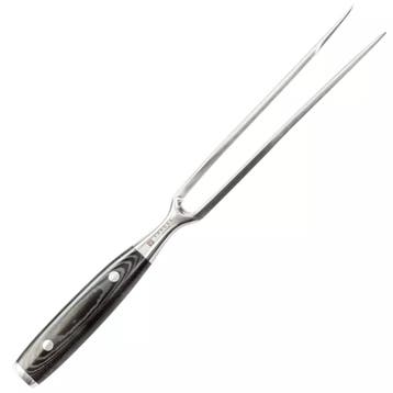 Yaxell Ran Vleesvork 16 cm – 69 Lagen Damaststaal – VG10, Ophalen of Verzenden, Nieuw