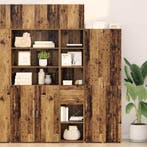 vidaXL Highboard met lade Oud Hout 40 x 42,5 x 185 cm, Minder dan 50 cm, Verzenden, Nieuw, Minder dan 100 cm