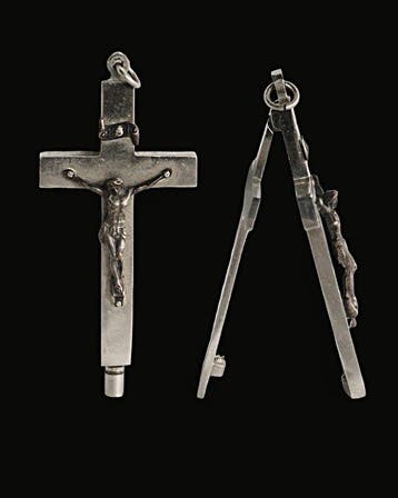 Relikwie - Metaal - 1910-1920 - Relikwie kruis - 8 cm