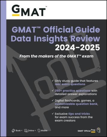 GMAT Official Guide Data Insights Review 2024  9781394260096, Zo goed als nieuw