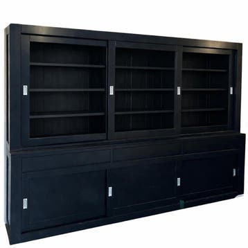 Buffetkast XL Enschede zwart greeploos 300cm, Ophalen of Verzenden, Nieuw