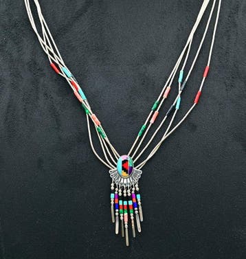 Zonder minimumprijs - Ketting met hanger Zilver - Zuni-stijl