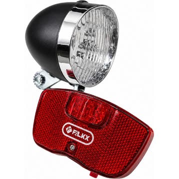 Falkx Retro LED fietsverlichtingsset - koplamp en achterl..., Ophalen of Verzenden, Nieuw