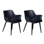 Dan-Form Combino Stoel - Set Van 2 - Zwart Kunstleer, Verzenden, Nieuw