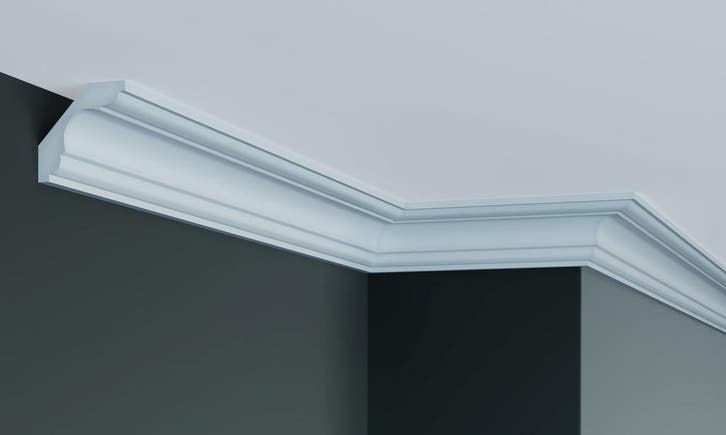 Plafondlijst P908 / K205 (59 x 59 mm), polyurethaan, Doe-het-zelf en Verbouw, Plinten en Afwerking, Nieuw, Ophalen of Verzenden