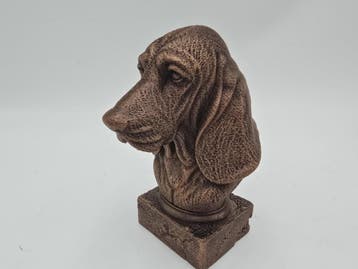 Bust of a Basset hound dog statue - home decor dog lover han, Verzenden, Nieuw