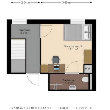 Kamer in Amersfoort gevonden voor €738,- pm, Minder dan 20 m², Overige regio's